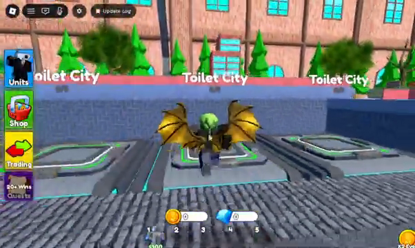 Toilet City match-entry platforms in the lobby.
